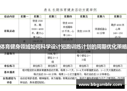 体育健身领域如何科学设计短跑训练计划的周期优化策略